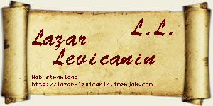 Lazar Levičanin vizit kartica